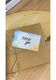 Resim E-ticaret Teşekkür Kartı Thank You Yazılı 5x8 Cm 100 Adet 