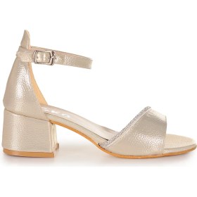 Resim Kiko Kids Elos Günlük Kız Çocuk 4 cm Topuklu Sandalet Ayakkabı Altın 