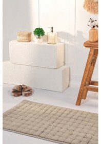 Resim Kaşmir Halı Carre Paspas Bej 60x100 Cm Bej 