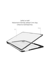 Resim Macbook Pro 13 Shockproof Rugged Hard Tpu Bumper Anti-fingerprint Drop Protection Cover Uyumlu A2338 M1-m2 A2251 A2289 A1706 A1708 A1989 A2159 Şeffaf 