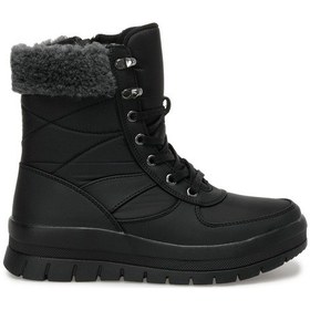 Resim Polaris 318626 Bayan Kürklü Fermuarlı Bot Siyah 