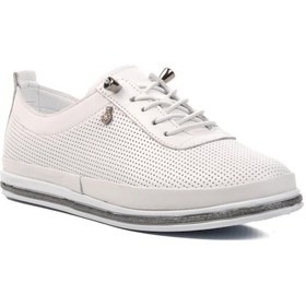 Resim Voyager 7876 Beyaz Hakiki Deri Kadın Günlük Ayakkabı 001 