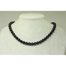 Resim Obsidyen Taşı Kolye 8mm (Klipsli) Altın 