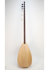 Resim Telli Çalgı Yapım Uzun 42 Tekne Yaprak Maun Profesyonel Bağlama 