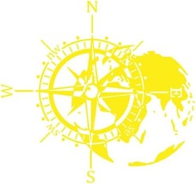 Resim Vastsea Pusula Çıkartması, Çıkartma Pusula, Arazi Pusulası, Araba Çıkartması, Pusula Çıkartması, Araba, Motosiklet, Karavan, Karavan, Römork, Araba Aksesuarları için (Sarı, 40 x 36 cm) 