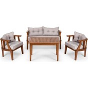 Resim Zigana Oturma Grubu Kahverengi 