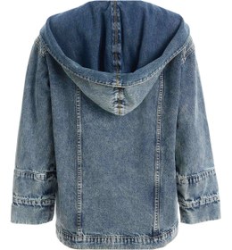 Resim Kadın Kapüşonlu Denim Ceket - L 