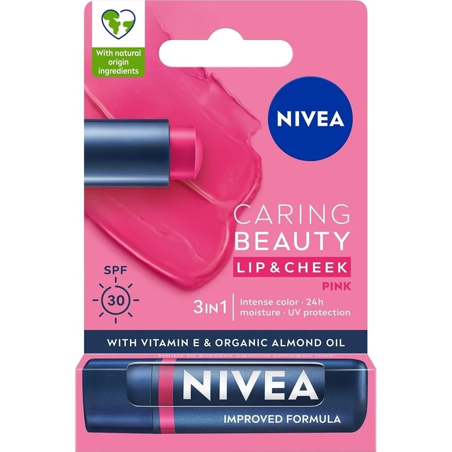 Nivea Renkli Dudak Bakım Kremi ve Yanak Balmı SPF30 Pink Fiyatı ve Özelliklerı - Badem