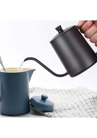 Resim EPİNOX PASLANMAZ ÇELİK MİNİ KETTLE 600 ML SİYAH KAPAKLI (MKK-60) 