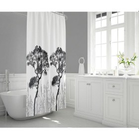 Resim Zethome Tropik Banyo Duş Perdesi 3391 Tek Kanat 1X240x200 Çok Renkli 