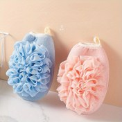 Resim Lüks 2'si 1 Arada Banyo Süngeri & Lufa Topu - Yumuşak, Çift Taraflı Peeling Duş Süngeri Derinlemesine Cilt Temizliği İçin 
