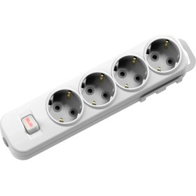 Resim Elbi Myra 4'lü Anahtarlı Topraklı Grup Priz Klemensli 