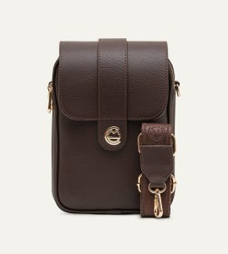 Resim Mila Kahverengi Deri Bebek Çantası 