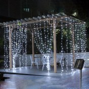 Resim Güneş Enerjili LED Dizili Işıklar - Düğünler, Noel, Cadılar Bayramı, Sevgililer Günü ve Daha Fazlası için Çok Yönlü İç/ Dış Mekan Dekoratif Aydınlatması - Çağdaş Uzay Temalı Tasarım, Metal Malzeme ve 400mAh Nikel Pil ile, Aydınlatma Dekoru 
