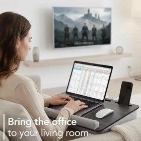 Resim -LS025 Minderli Laptop Sehpası (Antik Gri) 