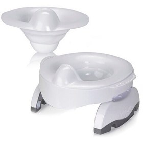 Resim Potette Premium Portatif Katlanabilir Combo Paket Beyaz Bebek Lazımlık ve Tuvalet Adaptörü 