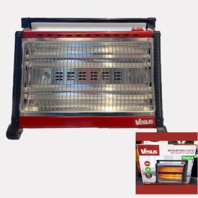 Resim Vesus Şömine Tipi Elektrikli Isıtıcı 1800W Quattro 4x4 Quartz Isıtma 