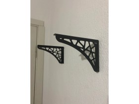 Resim Demir Raf Altı Metal L Ayak(1ADET), Raf Altı Raf Tutucu Lazer Kesim Tekli Modern 