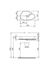 Resim Bocchi Etna Çanak Lavabo 58 CM Mandalin Sarı 1114-021-0125 