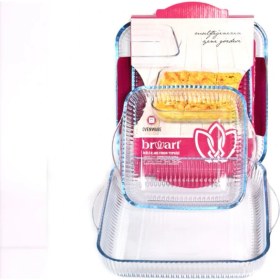 Resim Broart 4'lü Borcam Seti - 2 Yuvarlak + 2 Kare Borcam Tepsi 