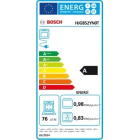 Resim Bosch HJG852YN0T 76 Lt 8 Programlı Ankastre Fırın 