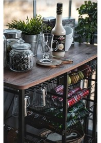 Resim ÇOK AMAÇLI ADA MASA METAL MUTFAK BAR BANGO TEKERLEKLİ SEBZELİK 