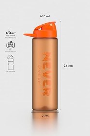 Resim Renga Lidya Yazı Desenli 630 ml Mat Tritan Matara 912118 Turuncu 