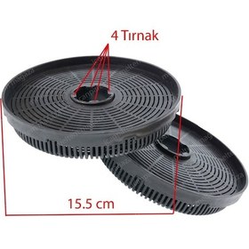 Resim Teka Uyumlu Aspiratör Karbon Filtresi 15.5 Cm 4 Tırnaklı - 476039226 