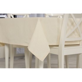 Resim Düz Masa Örtüsü Ekru 