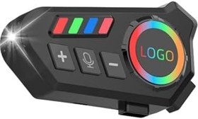 Resim Pell K06 Motosiklet Kask Kulaklığı, Bluetooth 5.4, Kablosuz, RGB Işıklı, Siyah 
