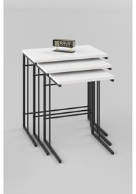 Resim Zigon Sehpa Solo Beyaz Çok Renkli 