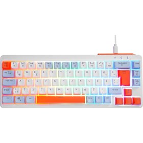 Resim Acer eMachines EAK810 Bej/Mavi/Turuncu USB Rainbow Aydınlatmalı Mini Q Standart Klavye 