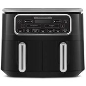 Resim KARACA AIR PRO COOK DUO TANDIR XXXL 4+4 LITRE AIRFRYER BLACK SILVER 8 KISILIK FRITOZ 