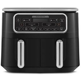 Resim KARACA AIR PRO COOK DUO TANDIR XXXL 4+4 LITRE AIRFRYER BLACK SILVER 8 KISILIK FRITOZ 