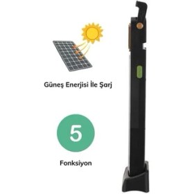Resim Başaran Butik CLZ303 5 Fonksiyonlu Güneş Enerjisi Ile Şarj Olabilen 48 Ledli Işıldak,aydınlatma PR-3838 