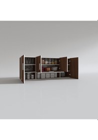 Resim Kenzlife hazır mutfak acus22 cvz 060*150*22 mutfak banyo dolabı kapaklı raflı 