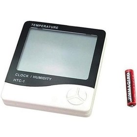 Resim Ollevra Bebek Odası Masaüstü Dijital Termometre Nem Ölçer Higrometre Saat 