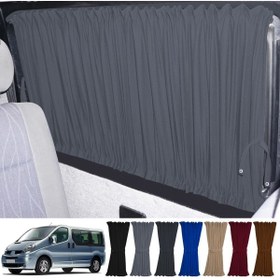 Resim Oto Pandami Renault Trafic 2001-2014 Uyumlu Gri Raylı Oto Perde Takımı 