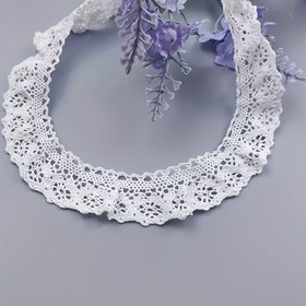 Resim Esnek Fırfırlı Dantel Kenarlık - Dikiş ve Örgü için Esnek Aplike Kumaş, Bej & Beyaz Çiçekli Kenarlar DIY El İşleri, Giysi & Ev Dekorasyonu, Ev Dekoru Vurguları | Karmaşık Dantel Deseni | El İşi Dantel Malzemesi, Dantel Kumaşı 