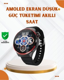 Resim Amoled Ekranlı Akıllı Saat Bluetooth Arama Ve Nfc Destekli 