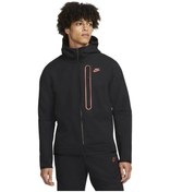 Resim Nike Sportswear Tech Fleece Brushed Full Zip Hoodie Erkek Sweatshirt Siyah Siyah 
