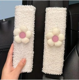 Resim merdümek Cute flowers emniyet kemeri kılıfı- emniyet kemeri omuz koruyucu- araç emniyet kemeri aksesuarı 