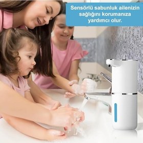 Resim Greentech Sensörlü USB Şarjlı Köpük Sabunluk/GT-SD03 
