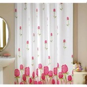 Resim Jackline Duş Perdesi 7017 Model Çift Kanat 2X110X200Cm Pembe-Beyaz 