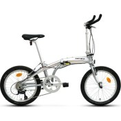 Resim Carraro Flexı Argento Katlanır Bisiklet 320H V 20 Jant 9 Vites Gümüş Krom Kırmızı 