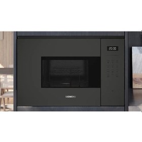 Resim Siemens BE525LMG2 Mikrodalga Fırın Ankastre Izgara Fonksiyonlu Gri 