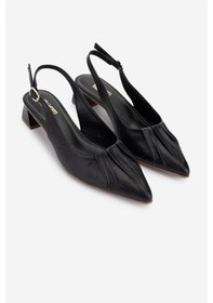 Resim Valmenti Kadın Siyah Topuklu Ayakkabı 858 560201 Bn Ayk Y25 Sıyah Nappa Siyah 