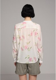 Resim Colin's Colins Fashion Fit Yuvarlak Yaka Metraj Baskılı Kadın Pembe Uzun Kol Gömlek Cl1078692 Q1.v1 Pın 