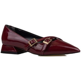 Resim Trend Adımlar Bordo Rugan Kadın Oxford Ayakkabı 