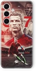 Resim Samsung Galaxy A54 ile Uyumlu Ronaldo temalı Tasrımlı Şeffaf Kılıf 